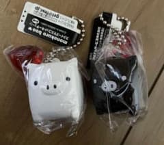 平成レトロ モノクロブー スクイーズマスコットキーチェーン タグ付き2