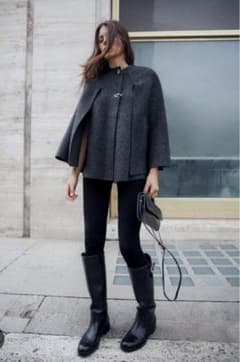 ZARA ニットケープコート サイズS - メルカリ