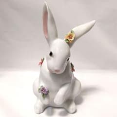 LLADRO リヤドロ 花飾りの白うさぎ フィギュリン 陶器人形 - メルカリ