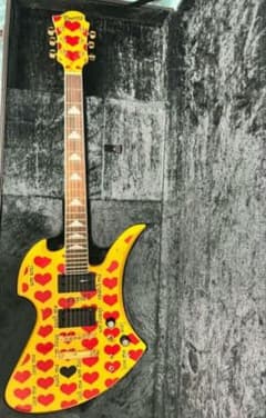 hide ギター イエローハート Burny MG-165HY 未使用に近い - メルカリ