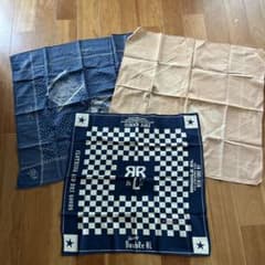 DOUBLE RL SUPPLY バンダナ ネイビー チェック ドット3枚セット - メルカリ