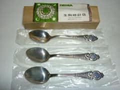 未使用 1960年代◇ロータリークラブ 銀製 スプーン 3本セット重さ50.6