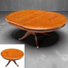 HR804 三越ブルージュ 拡張テーブル ダイニングテーブル 丸 円 楕円