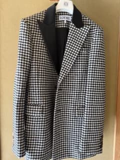 LOEWE ロエベ メンズ千鳥格子柄2Bテーラードジャケット - メルカリ