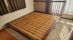 ニトリ】クイーンサイズ 木製ベッドフレーム メラク - メルカリ