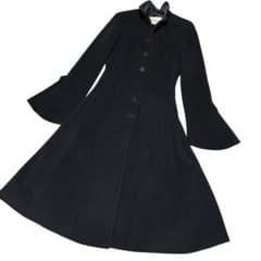 美品 エンポリオアルマーニ カシミヤ混 ロングコート Aライン フレア