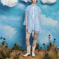 sister jane シスタージェーン 水色 ハート柄 ミニワンピース XS