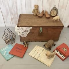 アンティーク 蓋付き 木箱 おもちゃ箱 ローテーブル - メルカリ