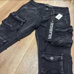 バラバサス【新品未使用】valabasas マルチポケットカーゴデニム34