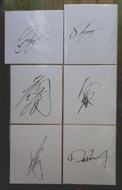 男子プロゴルファー 直筆サイン入り色紙6枚セット - メルカリ
