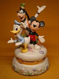 美品】ミッキー レノックス 宝箱 置物 インテリア 工芸品 美術品 A3275