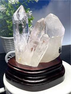 ◇超強いパワー(藍針入り)天然水晶クラスターB89B6/237B58D - メルカリ