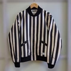 最終価格】WACKO MARIA STRIPE VARSITY JACKET - メルカリ