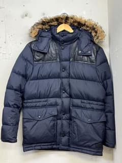 COACH コーチ レザー切り替え ダウンジャケット 紺 M メンズ - メルカリ