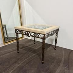 ドレクセル DREXEL マクタンストーン サイドテーブル ガラス 約70万円