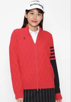 値下げ 新品タグ付き パーリーゲイツ ジャガード フルジップニット