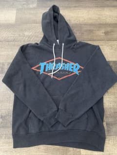 当時物 THRASHER スラッシャー パーカー L 90s ヘインズボディ - メルカリ