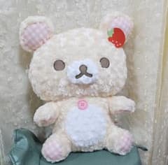 リラックマ パリのいちご ローズチェックぬいぐるみXL プレミアム