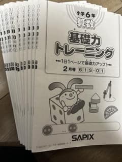 sapix 6年 算数 基礎トレーニング 12冊1年分 - メルカリ