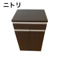 値下げ/送料無料】ニトリ ゴミ箱 分別ペールカウンター ダークブラウン