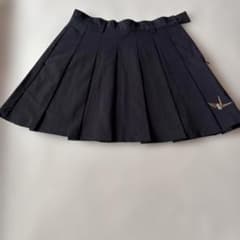 1PIU1UGUALE3ウノピゥウノウグァーレトレ濃紺プリーツスカート⑥