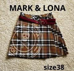 1/18まで】MARK & LONA チェック柄ロゴ入りスカート - メルカリ