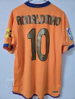 ロナウジーニョ 10番 FCバロセロナ オレンジユニホーム Mサイズ - メルカリ