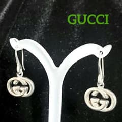 美品☆洗浄済☆即日発送】GUCCI ピアスインターロッキングG フックa033