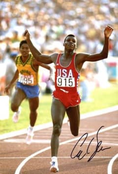 オリンピック 陸上 短距離 カール・ルイス 証明書付き 直筆サイン入り