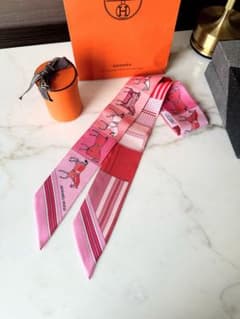 かっちゃんさま専用HERMES ピンク スカーフ - メルカリ