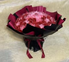 108本赤・ピンクバラブーケ ラメ付き❣️ プレゼント枯れない花永生