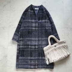 りょう様 美品 ガリャルダガランテ コート ノーカラー 黒 チェック