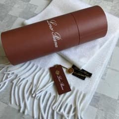 新品タグ付き✨ロロピアーナ カシミヤ100％ マフラー ホワイト ユニ