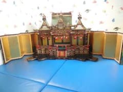 昭和レトロ 雛人形 御殿飾り 豊寿殿 雛飾り 雛祭り木製組み立て式 昭和