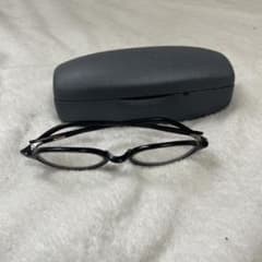 999.9 フォーナインE-102 ブラックオーバルメガネ ケース付き - メルカリ