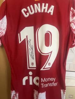 支給品 マテウス・クーニャ 直筆サインユニフォーム マンチェスターU