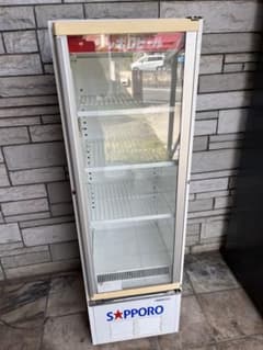 昭和レトロ サッポロビール ガラス扉冷蔵庫 ショーケース - メルカリ