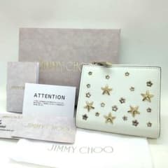 未使用級 現行 付属品多数】ジミーチュウ ハニ 二つ折り財布