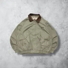 vintageナビゲータージャケットデトロイトジャケット風カーキXL刺繍短