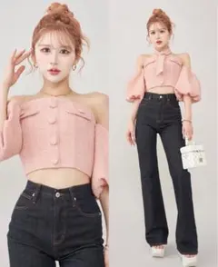 2026年最新】Darich ホルターネックオフショルツイードトップスの人気