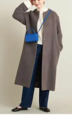 2026年最新】manteco ノーカラーベルト ロングコートの人気アイテム