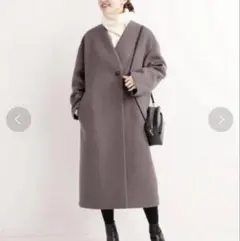 2026年最新】ダブルビーバーVネックノーカラーコートの人気アイテム