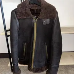 DIESEL ブラウン 羊革 M トルコ ボア ブラウン フライトジャケット