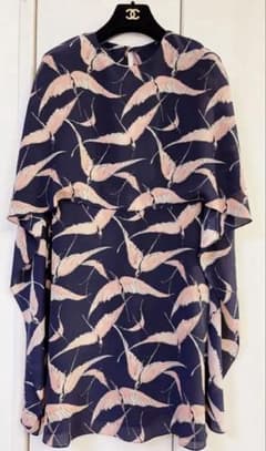 VALENTINOフラミンゴ柄ノースリーブミニワンピース