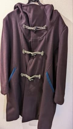 hatra ハトラ寛 トグルダッフルコートネイビー ウール メルトン M