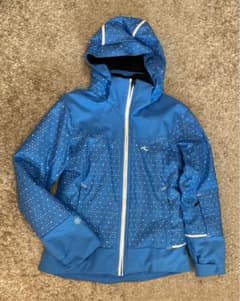 KJUS スキーウェア 上下 164 青系 ジグザグパターン