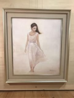 真作】絵画作者不詳油彩6号花逸品Q165