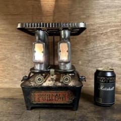 激レア！ 実働/美品 ビンテージ アイロンストーブダブルバーナー