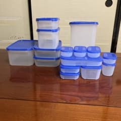タッパウェアブルートライアルセット、MMだ円28センチ他全部で15点新品