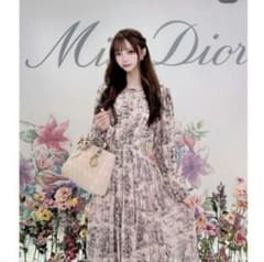 Randy ビジュープレッピーワンピース ベージュ フリーサイズ